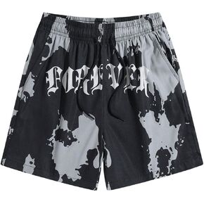 Shenhe Boy's Camo Print Track Stripts Print Dray Certring Shorts مع جيب