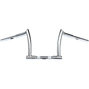 10" Rise 1.25" 1-1/4 Diameter Chizeled Fat Ape Handlebar For 1996-2018 Harley Softail Dyna Sportster Touring Road+Glide Road+King Chrome