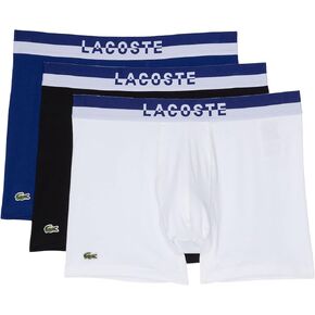 Lacoste Men Cotton Stretch Big Croc Print Boxer Boxer ، 3 حزم