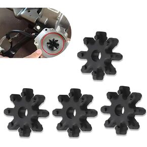 4 PCS Car Flexible Steering Coupling, Exact Match Noise Solver Rubber Steering Column Gear Sleeve, Replace OEM #563152K000FF, Compatible with Hyundai Sonata So8 Kia K5 (Black)