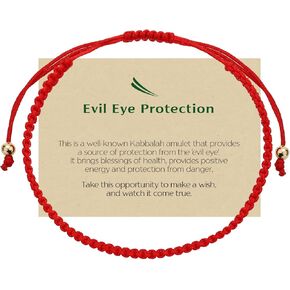 Rosey Kabbalah Red String Bracelet for Protection - Unisex Evil Eye Protection Bracelet - Pulseras Para Hombres - For Good Luck, Blessings, Financial Success & Bravery - Adjustable Size
