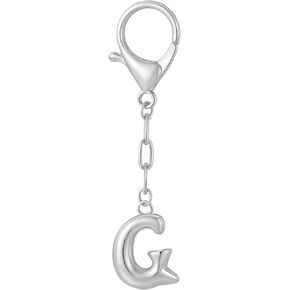 Gold Bubble Initial Keychain Charm for Women Chunky Bag Purse Charms A-Z Letter Key Chains for Handbag Accessories