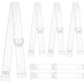 Clear Bra Straps, 3 Pair Transparent Bra Straps Invisible Bra Straps 15mm Tpu Bra Straps Adjustable Dance Bra Clear Straps Clear Non-slip Shoulder Straps Replacement for Women Girls Strapless Bras