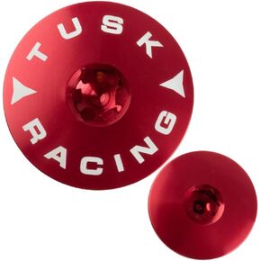 Tusk Billet Aluminum Engine Plug Kit Red Compatible with Suzuki RMZ450 2005-2025/RMZ250 2007-2025