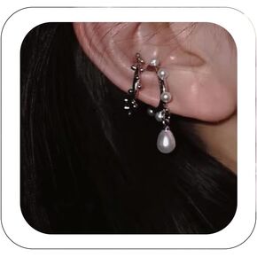 Dainty Ear Cuffs Earrings Non Pierced Sparkling Rhinestones Cartilage Climber Ear Wrap Earrings Clip on Earrings Minimalist Cuff Fake Earrings Trendy Jewelry for Women in Kuwait