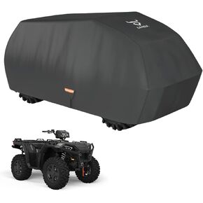 غطاء ATV 420D ATV الثقيلة غطاء رباعي المقاوم للرياح 96.5 ″ L × 50 ″ W × 46 ″ H متوافق مع Can-Am Polaris Suzuki Honda جميعها مقاومة للماء وغطاء مقاوم للتربة 4 عجلات