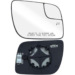 Driver Side Mirror Glass Compatible with 2011-2019 Ford Explorer Police Interceptor Utility, Left Convex Heated Mirror Replacement for BB5Z-17K707-AA