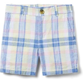 Janie و Jack Boys Linen Plaid Short (طفل صغير/أطفال ليتل بيج) ، متعدد الألوان