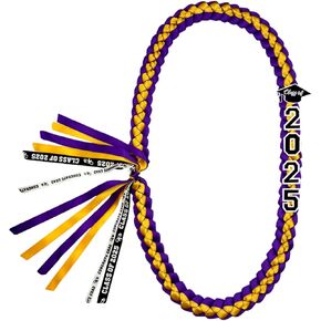 2025 Graduation Ribbon Leis Class of 2025 Graduation Necklace Accessories for High School College Graduation Decorations Party Supplies
