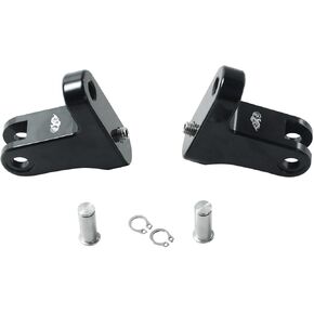 POWER JAMES Passenger's Mini Floorboard Footboard Mounting Adapter Brackets Kit Compatible with Harley Davidson 93-2024 Touring Street Road Electra Glide, Road King, Ultra Limietd, CVO Models