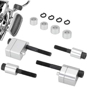 1 inch & 1.5 inch Driver Floorboard Extensions Floorboard Spacer Extenders Kit Fit for Harley Touring Street Glide Road Glide Electra Glide Road King 2009-2023 FL Trikes 2009-2013 (Chrome)