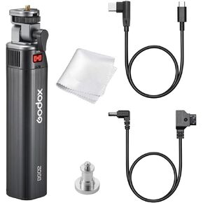 Godox BG02 Battery Grip ، 14.4V 6600MAH 95.04WH HANDGRIP لـ AD200 AD200PRO II AD300PRO FLASH ، FORGODOX ML100BI ، ML60BI ML100R LED ضوء الفيديو ، مع D-TAP و CABLE CABLE و LED و LED LED