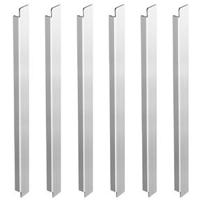 Lasnten 6 Pcs 12 Inch Stainless Steel Adaptor Bar Table Adapter Bar Long Food Bar Divider Metal Food Bar Divider for Restaurant Kitchen Food Service Accessories