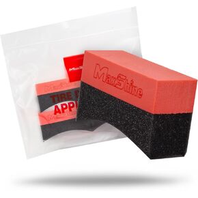 Maxshine 4-Piece Curved Foam Tire Dressing Applicator – Waxing & Polishing Sponge for Even Tire Shine and Trim Protection