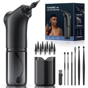 Ear Wax Removal - Electric Ear Cleaner - Ear Wax Removal Kit - Ear Cleaning Kit with 4 Pressure Settings - Ear Irrigation Kit Tool for Adults & Kids - Clean Ear Built Up Wax