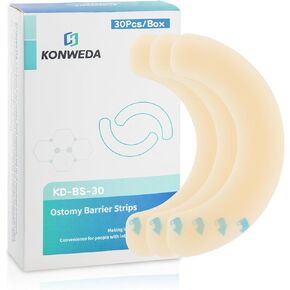 30 PCS شرائط عوائق العظم | شريط حاجز مرن لأكياس فغر القولون | تسرب مقاوم للماء من الدرجة الطبية