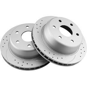 KAC - دوارات فرامل القرص | Brake Kit for GMC 2000-2003 Yukon XL 1500 ، Cadillac 2002-2003 Escalade 6.0L ، Chevrolet 2000 Suburban 1500 ، 2002-2003 Escalade 5.3L ، Resplication Brake Rotors ، 55084