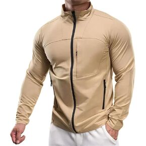 Men's Lightweight Softshell Jacket Waterproof Windbreaker Work Jackets Coats Hiking Outdoor with Pockets