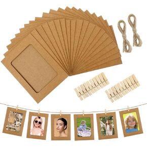 20 PCS Paper Picture Frames Paper Photo Frames DIY Clip Photo Display Display Absolding Photo Display Banner for Home ، Office ، Wedding and Party Decor (4 * 6 Inches)
