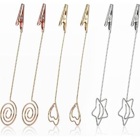 6 Pcs Clips for Joints, Bracelet Helper Tool Place Card Holders Multi-Functional Picture Holders for Tables Metal Matchstick Extenders for Jewelry Necklace Watch Clasps Ties Zippers