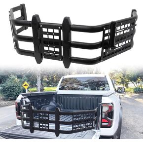 Upgraded Truck Bed Extender Fit for Ford Ranger 2019-2025 Aluminum Tailgate Extender, with Molle Panel and Flagpole Bracket