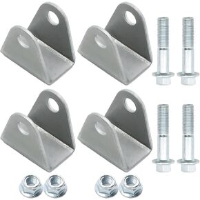 4Pcs Shock Mount, Weld On Shock Mounts Bracket, Steel Base Shock Absorbers Suspension Bracket Mounting for Motorcycle Dirt Pit Bike ATV Go Kart