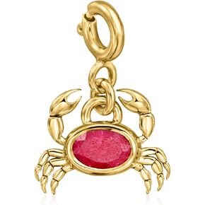 Ross-Simons 0.60 Carat Ruby Crab Charm in 18kt Gold Over Sterling