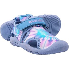 Brown Oak Kids Water Shoes Quick Dry Anti Slip Closed Toe Aqua Swim Sport Sandals (Toddlers/Little Kids)