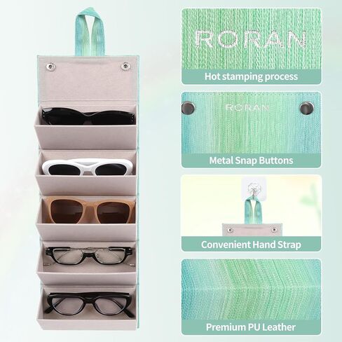 Sunglasses Organizer, Portable Eyeglasses Holder Glasses Storage Box for Women Men, Folding Case Hard Shell, Gradient Design in Saudi Arabia