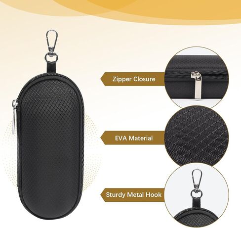 Bukere Eyeglasses Case with Clip, Portable Travel Sunglasses Glasses with Zipper for Women Men in Saudi Arabia