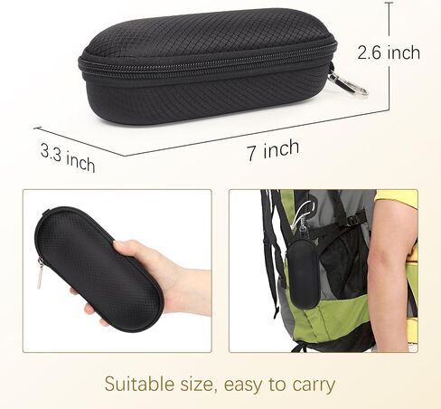 Bukere Eyeglasses Case with Clip, Portable Travel Sunglasses Glasses with Zipper for Women Men in Saudi Arabia