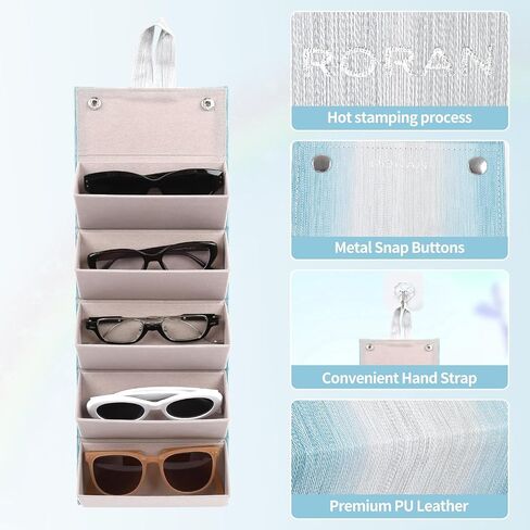 Sunglasses Organizer, Portable Eyeglasses Holder Glasses Storage Box for Women Men, Folding Case Hard Shell, Gradient Design in Saudi Arabia