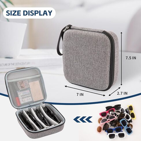 Travel Sunglasses Organizer Case Eyeglasses Organizer Sunglasses Storage Organizer Adjustable Slot for Sunglasses in Kuwait