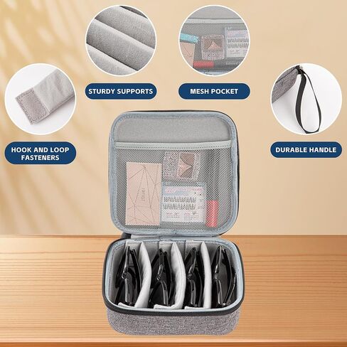 Travel Sunglasses Organizer Case Eyeglasses Organizer Sunglasses Storage Organizer Adjustable Slot for Sunglasses in Kuwait