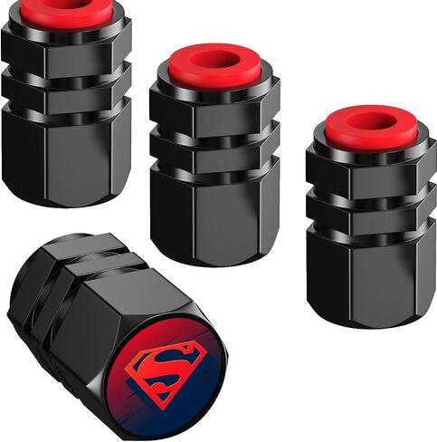 4 Pack Black Tire Valve Stem Cap Cover for Spider-Man Belt O-Ring Seal Corrosion Resistant.Tire Valve Stem Air Cap in Saudi Arabia