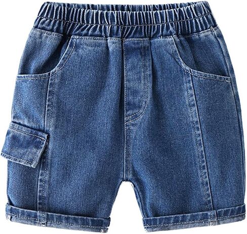 Toddler Baby Boys Denim Shorts Summer Casual Cargo Shorts in Saudi Arabia