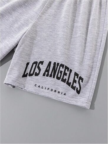 Boy's 3 Pack Letter Print Athletic Shorts Elastic Waist Quick Dry Active Track Shorts in Saudi Arabia