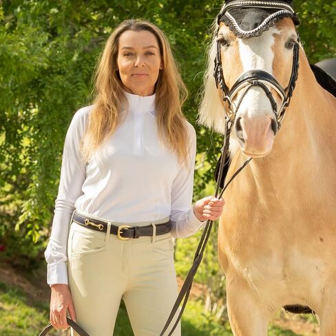 Equinavia Victoria Women's Silicone Knee Patch Breeches | Breathable Fabric | Stylish Details | Secure Grip in Saudi Arabia
