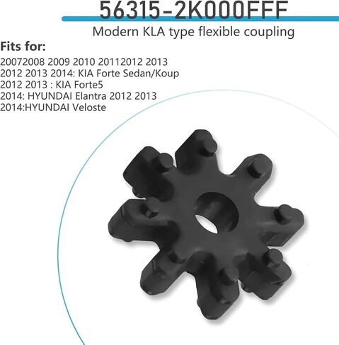 4 PCS Car Flexible Steering Coupling, Exact Match Noise Solver Rubber Steering Column Gear Sleeve, Replace OEM #563152K000FF, Compatible with Hyundai Sonata So8 Kia K5 (Black) in Saudi Arabia