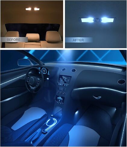 مصابيح LED 3030 SMD 42mm 578 6411 212-2 211-2-القبة الداخلية ، الخريطة ، الباب ، الجذع ، البضائع ، استبدال مصباح قفاز (حزمة 2) (أصفر) in Kuwait