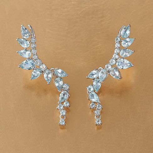 Ross-Simons Gemstone Ear Climber Earrings in Sterling Silver in Saudi Arabia