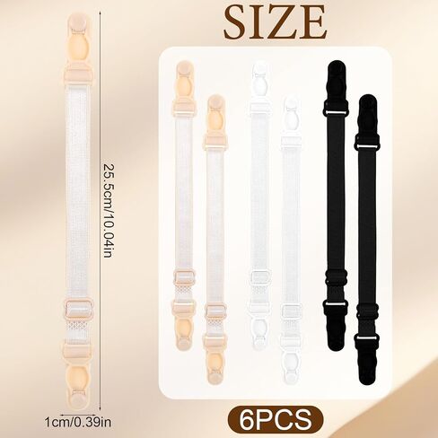 6 PCS Bra Strap Clips Women's Longip Slip Slastic Bra Holder لجعل حاملي Racerback لإخفاء أخفاء الأشرطة Contrap in Kuwait