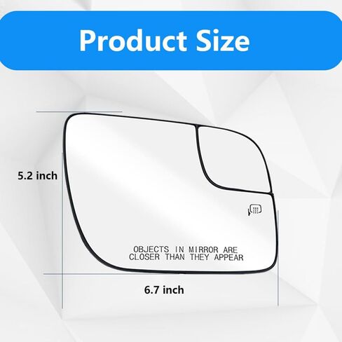Driver Side Mirror Glass Compatible with 2011-2019 Ford Explorer Police Interceptor Utility, Left Convex Heated Mirror Replacement for BB5Z-17K707-AA in Saudi Arabia