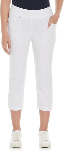 PGA Tour Women's 22 "سراويل غولف كابري مع التحكم في البطن ، تمديد الأداء ، رطوبة الرطوبة ، حماية الشمس in Kuwait