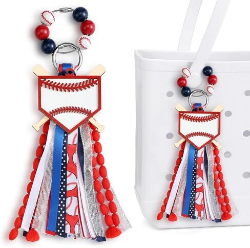 Sports Bag Tassel Charms for Women Personalized Mom Bag Sports Tassel Charm for Backpack Keychain mother gifts(Baseball) in Saudi Arabia