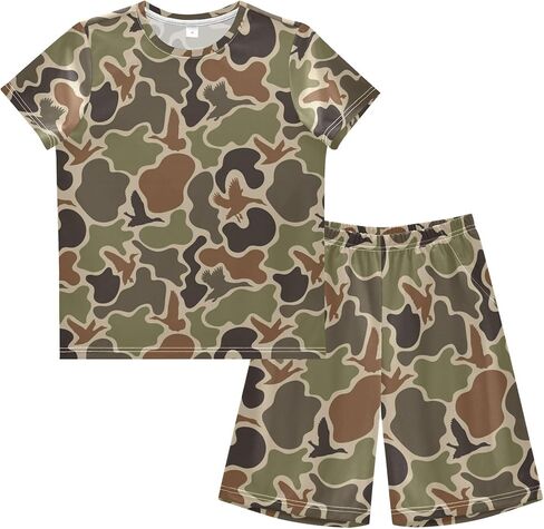 Exnundod Boy Shorts Set Ice Cream T-Shirt and Athletic Short Summer Kids Casual Outfit Sets 6-14Y in Kuwait