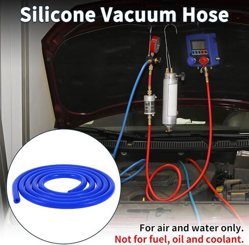 Silicone Vacuum Tubing Hose 130PSI Max Pressure Automotive Vacuum Line Blue with Vacuum Connector 1 Set 5Ft 4/6/8/12mm ID 3mm Thickness in Kuwait