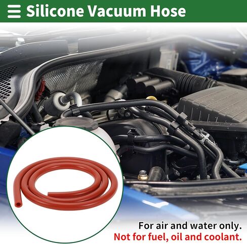 Motoforti Silicone Vacuum Tubing Hose Automotive Vacuum Line 3.3Ft 3/4/5/6/8/10mm ID 2mm Thickness High Temperature Red 1 Set 130PSI Max Pressure in Saudi Arabia