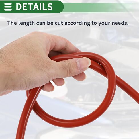 Motoforti Silicone Vacuum Tubing Hose Automotive Vacuum Line 3.3Ft 3/4/5/6/8/10mm ID 2mm Thickness High Temperature Red 1 Set 130PSI Max Pressure in Saudi Arabia