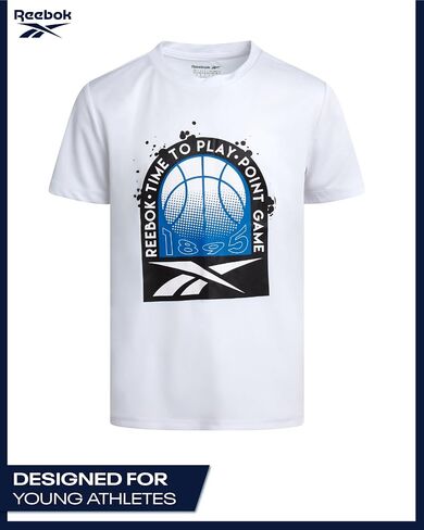 Reebok Boys Shirts - 4 Pack Active Performance Dry Fit T Shirt - Athletic Boys T Shirts Kids Training Tops (8-20) in Kuwait
